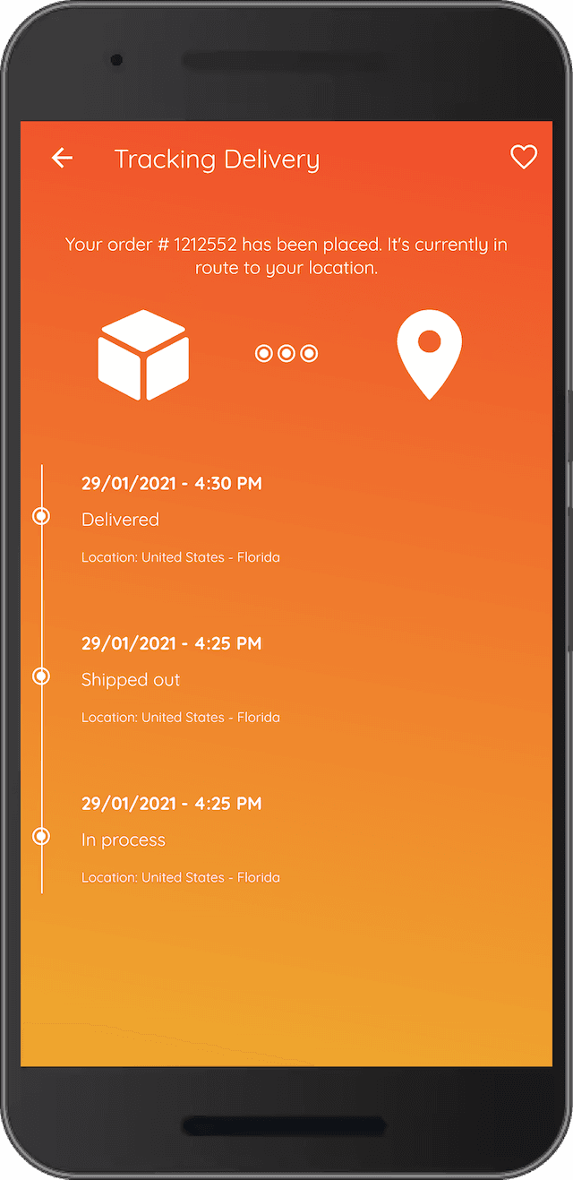 Ionic Shipping Template