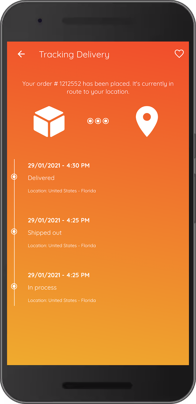 Ionic Shipping Template